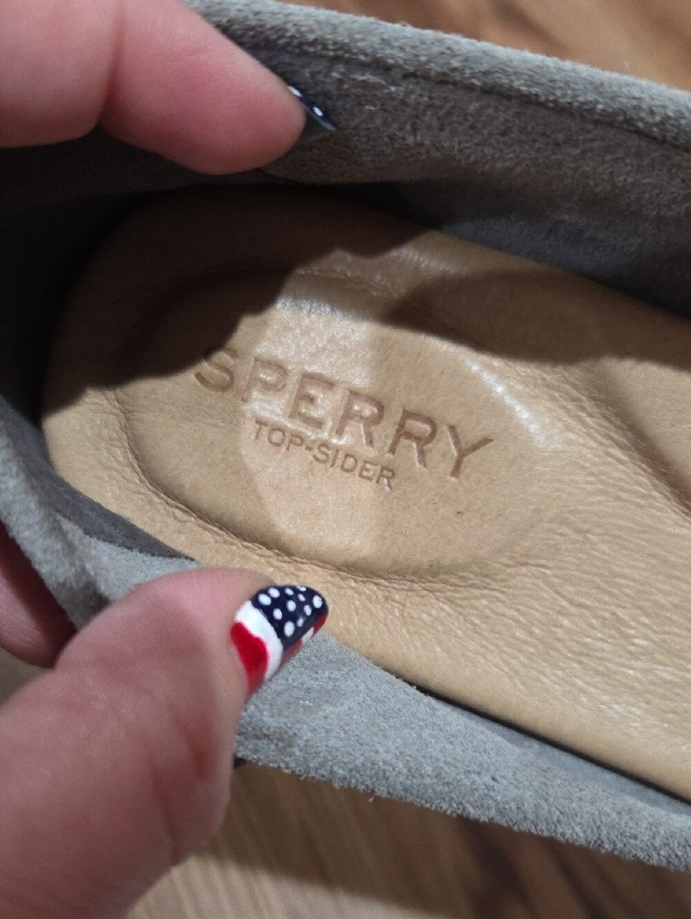Sperry Leather Light Gray Suede Penny Loafers Size 8.5 - Picture 2 of 6
